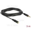 3.0m Stereo 3.5mm Jack Plug to Socket Audio & Mic Extension Cable