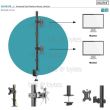 Digitus DA-90438 Vertical Dual Desk Mount Bracket for 17-inch to 32-inch & 8 Kgs Monitor 4016032481928