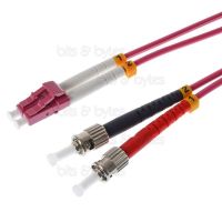 5.0m Fiber Optic Patch Cable - OM4 LC to ST Plugs 50/125um (10 Gigabit)