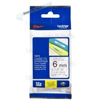 Brother TZe-111 Black on Clear Laminated Thermal Label Tape (6mm x 8m)