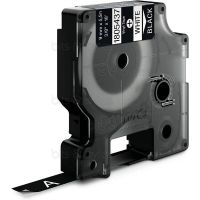 Dymo Rhino (1805437) White on Black Vinyl Tape (9mm x 5.5m)