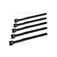 Hook & Loop Fastening Tape 150mm x 13mm Black Cable Ties (Pack of 100)