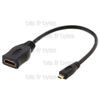 0.20m Micro-HDMI Plug to HDMI Socket Adapter Cable