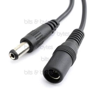 1.0m DCPlug to Socket (5.5 x 2.1 mm) Power Extension Cable male female gender changer