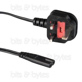 2.0m Figure of 8 Power Cable - 2.5A UK Plug to IEC C7