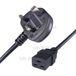 1.8m Power Cable - 13A UK Plug to IEC C19 type G BS1363