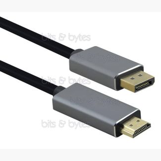 2.0m DisplayPort Plug to HDMI Plug Gold Plated Cable