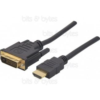 2.0m HDMI v1.4 Plug to DVI-D Dual Link (24+1) High Quality Cable