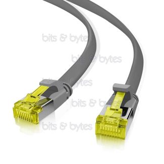 3.0m CAT6a U-FTP (10 Gigabit) Network Patch Flat Cable (Grey) 4005938052226