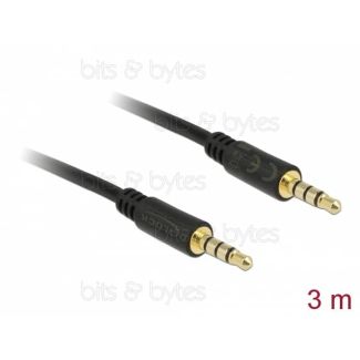 3.0m Stereo 3.5mm Jack Plug to Plug Audio & Mic Cable