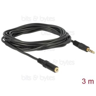 3.0m Stereo 3.5mm Jack Plug to Socket Audio & Mic Extension Cable