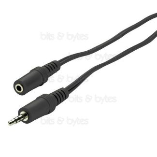 3.0m Stereo 3.5mm Jack Plug to Socket Extension Audio Cable