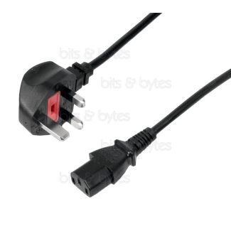 5.0m Power Cable - 13A UK Plug to IEC C13 (3x1.5mm2 copper core)