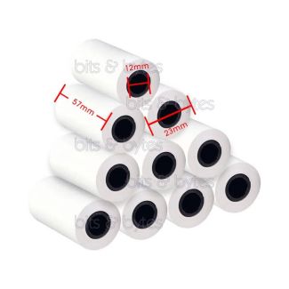 57mm Thermal Paper Roll (4m long - 55gsm) - Pack of 10 Rolls