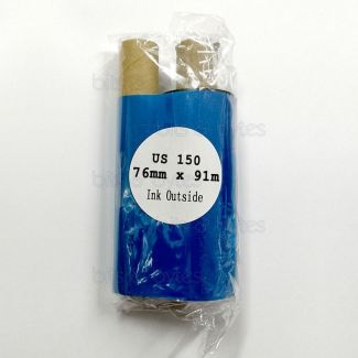 76mm x 91m Black Thermal Transfer Wax Ribbon