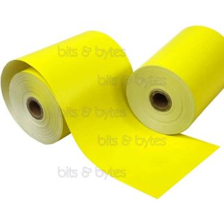80mm Thermal Paper Roll (80m long - 55gsm) - Yellow - Pack of 5 Rolls