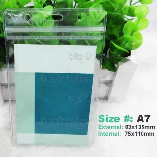 A7 Portrait Soft Transparent Plastic Pocket (83 x 135 mm)
