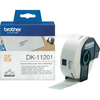 Brother DK-11201 Black on White Address Thermal Label Roll (29mm x 90mm - 400 Labels)
