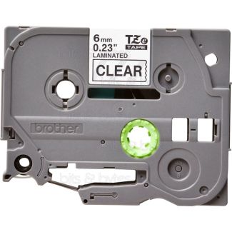 Brother TZe-111 Black on Clear Laminated Thermal Label Tape (6mm x 8m)