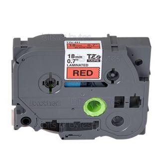 Brother TZe-441 Black on Red Laminated Thermal Label Tape (18mm x 8m)