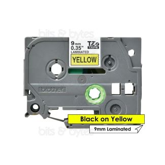 Brother TZe-621 Black on Yellow Thermal Laminated Label Tape (9mm x 8m)