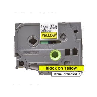 Brother TZe-631 Black on Yellow Laminated Thermal Label Tape (12mm x 8m)