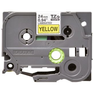 Brother TZe-651 Black on Yellow Thermal Laminated Label Tape (24mm x 8m)