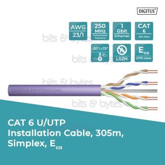 Digitus CAT6 U-UTP Network Installation Cable (per meter) DK-1613-VH-305 4016032324553