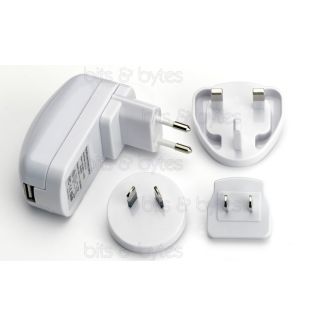 ednet. USB Universal Charger (5V 1A) with Euro-Plugs Adapters