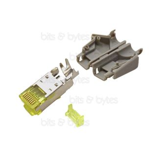 Hirose TM31 RJ45 CAT6A (AWG 27-24) Shielded Modular Plug with Guide & Boot for 10 Gigabit Round Cable