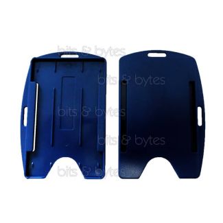 ID Card Landscape / Portrait Single Sided Open Faced Semi Rigid Pocket (86 x 54 mm) - Blue