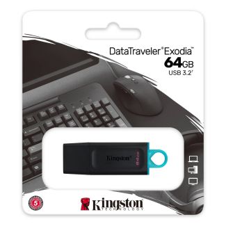 Kingston DataTraveler Exodia 64GB USB 3.2 Pen Drive DTX/64GB 0740617309829