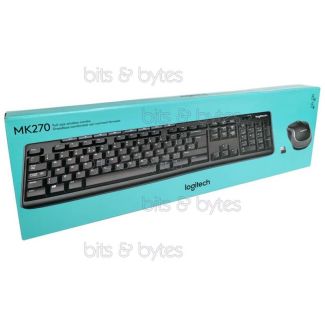Logitech MK270 UK Wireless Keyboard & Mouse (USB 2.4GHz Receiver) 920-004536