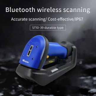 Winson ST10-39 CMOS 2D Industrial Handheld Barcode Reader (Bluetooth - USB Cradle)